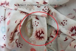 incorrect button hole size incorrect button hole size