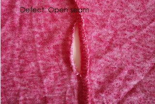 Open seam Open seam