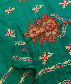 Sozni embroidery saree