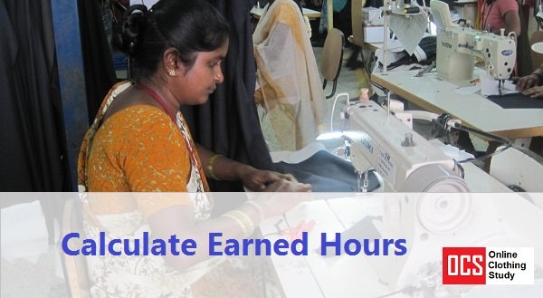 Stitching operator Earned hours calculation method