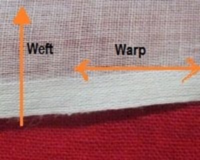 Warp direction in fabric