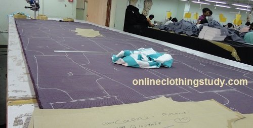 Layering of fabric for cutting
