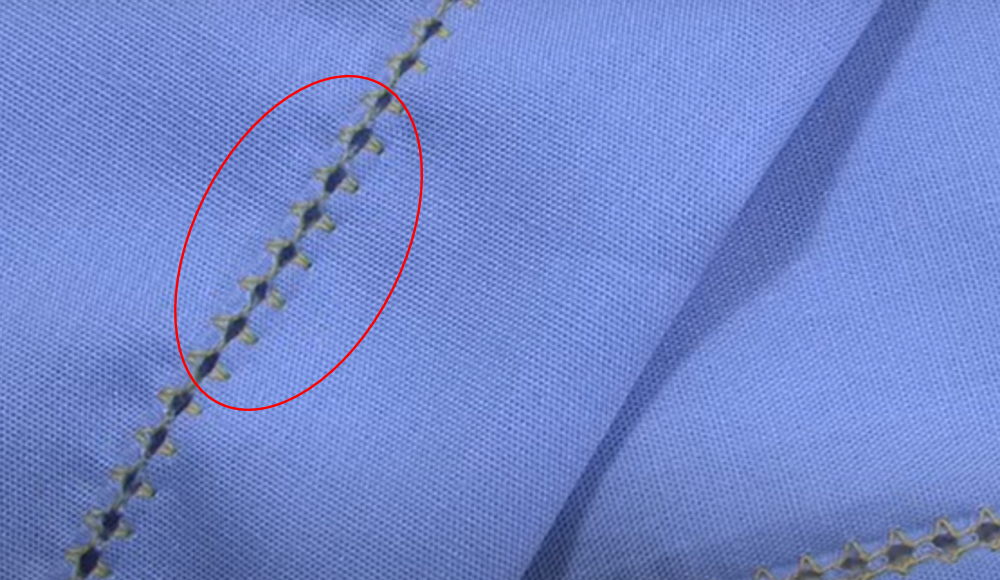 Picot stitching sample