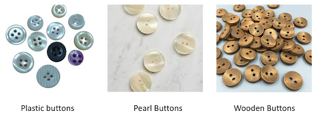 different types of buttons for coats