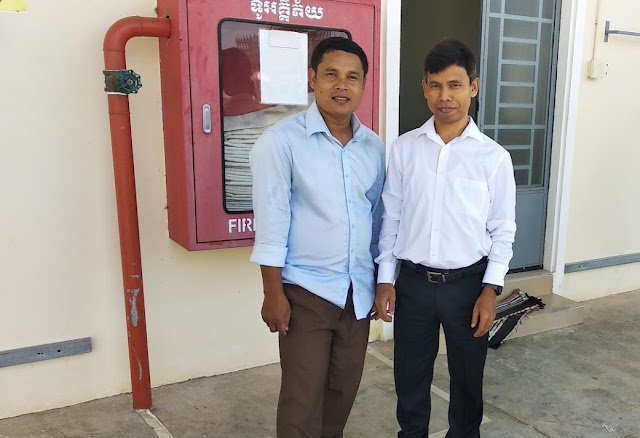 Prasanta at Cambodian garment factory