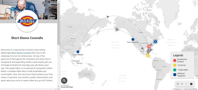 VF product traceability map