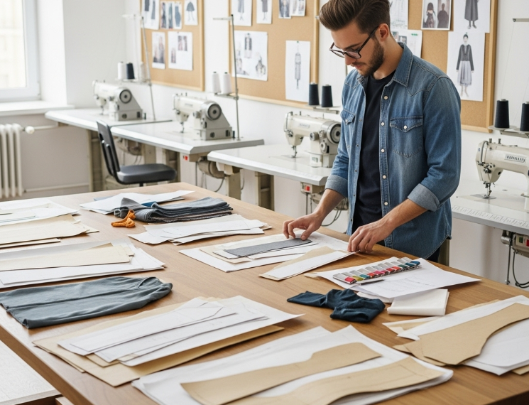 Gusset in pattern and garment