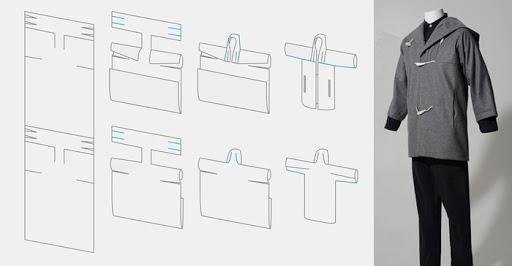 Zero waste duffle coat Zero waste duffle coat