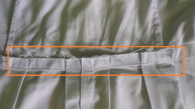 Raw edge in a frock school uniform Raw edge in a frock school uniform