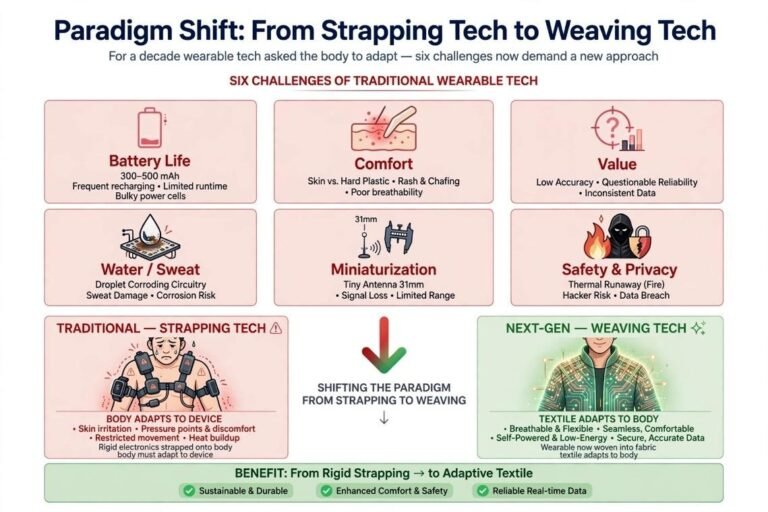 How Smart Textiles Resolve the Six Fundamental Barriers to Wearable Technology Adoption 